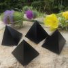 set of 4 shungite with memorial ashes pyramids